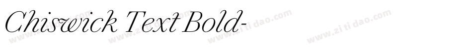 Chiswick Text Bold字体转换